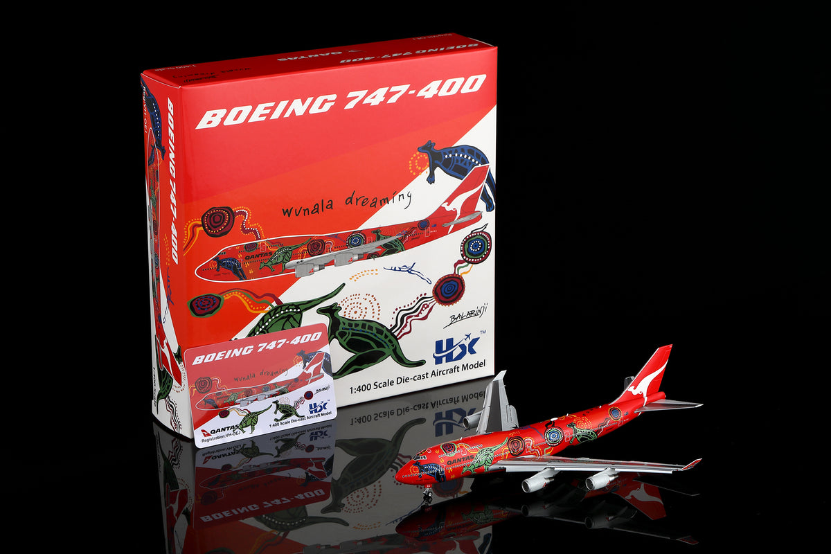 1/400 Qantas B747-400 "Wunala Dreaming" VH-OEJ B616501F Flaps Down - image 1
