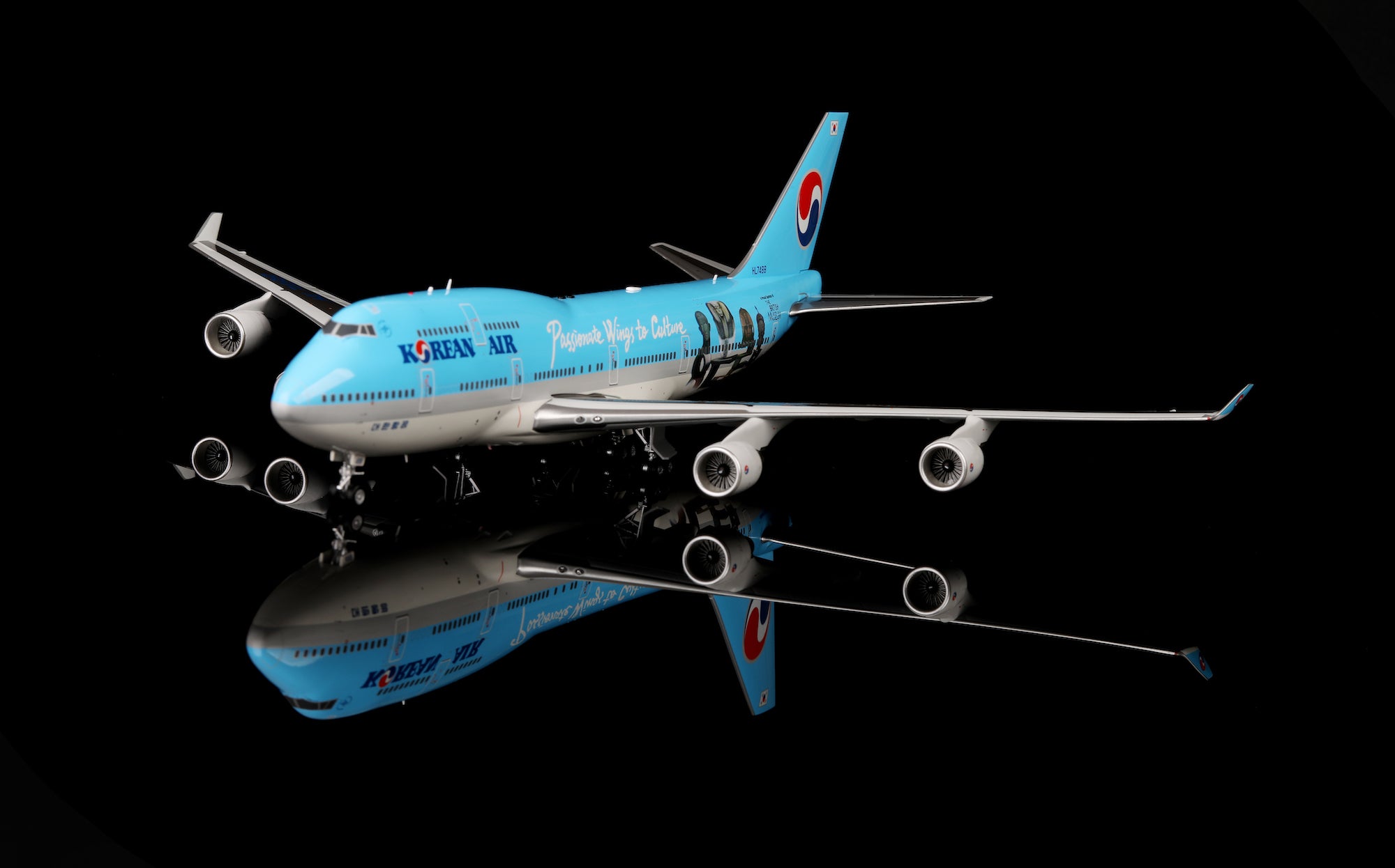 Korean Air B747-400 HL7488 "Korean Museum" diecast aircraft model