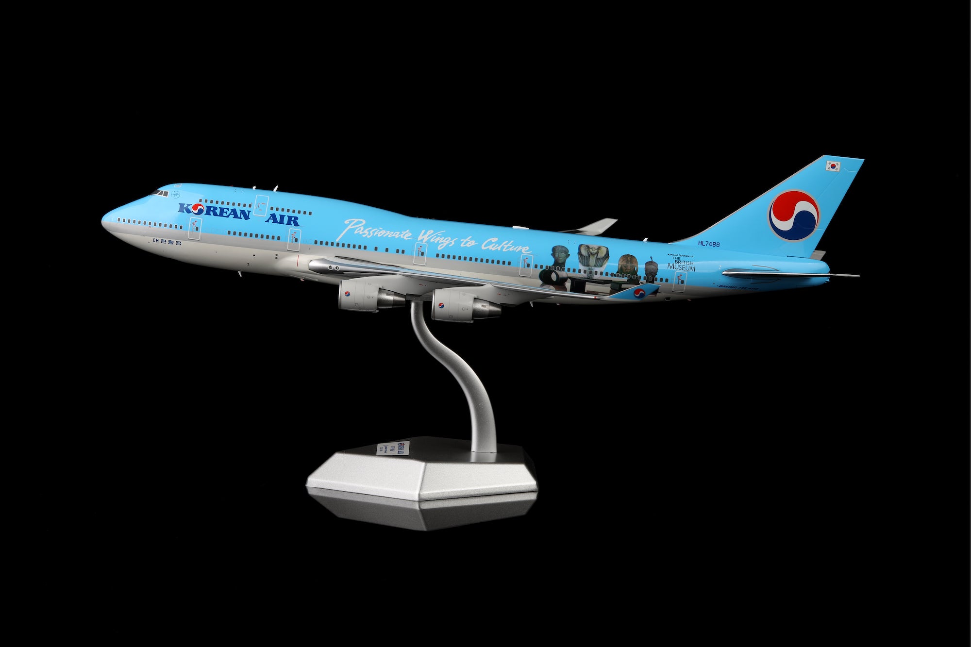 Korean Air B747-400 HL7488 "Korean Museum" diecast aircraft model