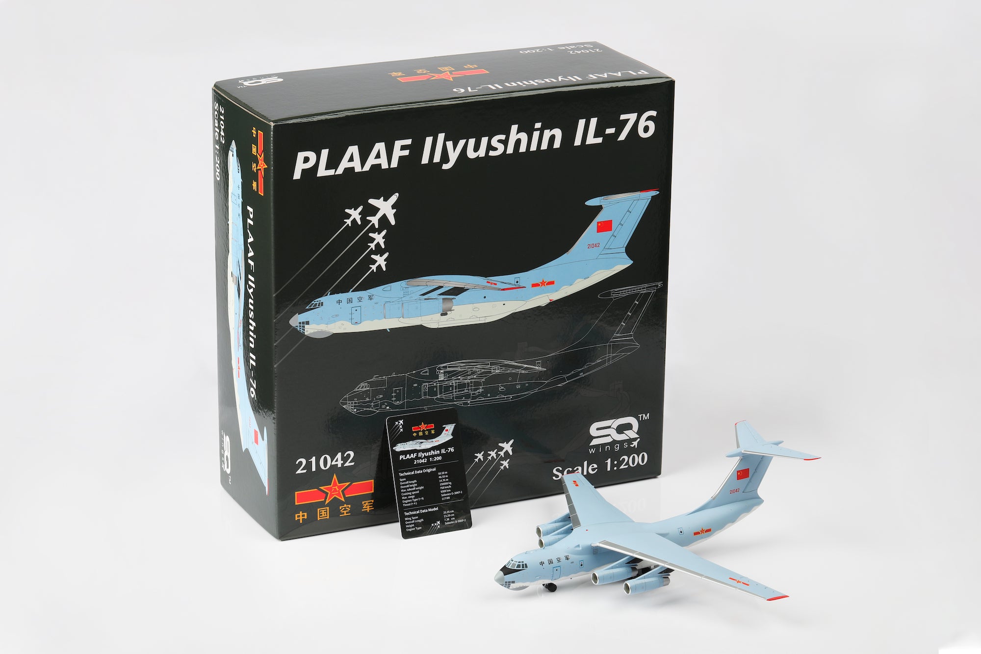 Ilyushin IL76 PLAAF 21042 diecast aircraft model