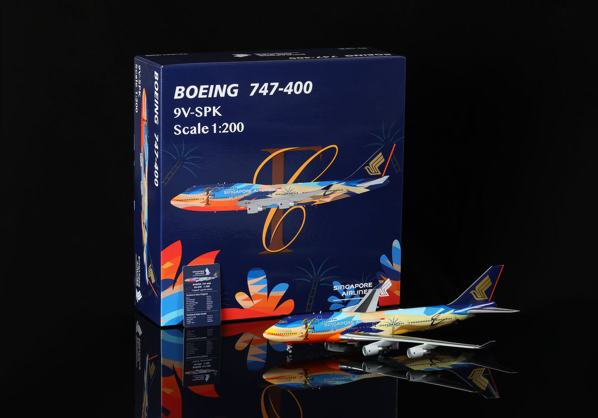 Boeing 747-400 Singapore Airlines "Tropical" 9V-SPK diecast aircraft model