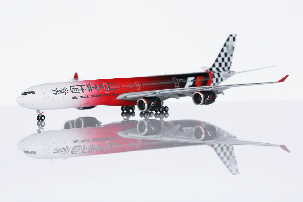 1/400 Etihad Airways A340-642 A6-EHJ "Abu Dhabi GP 2009" HY346091F Flaps Down - image 3