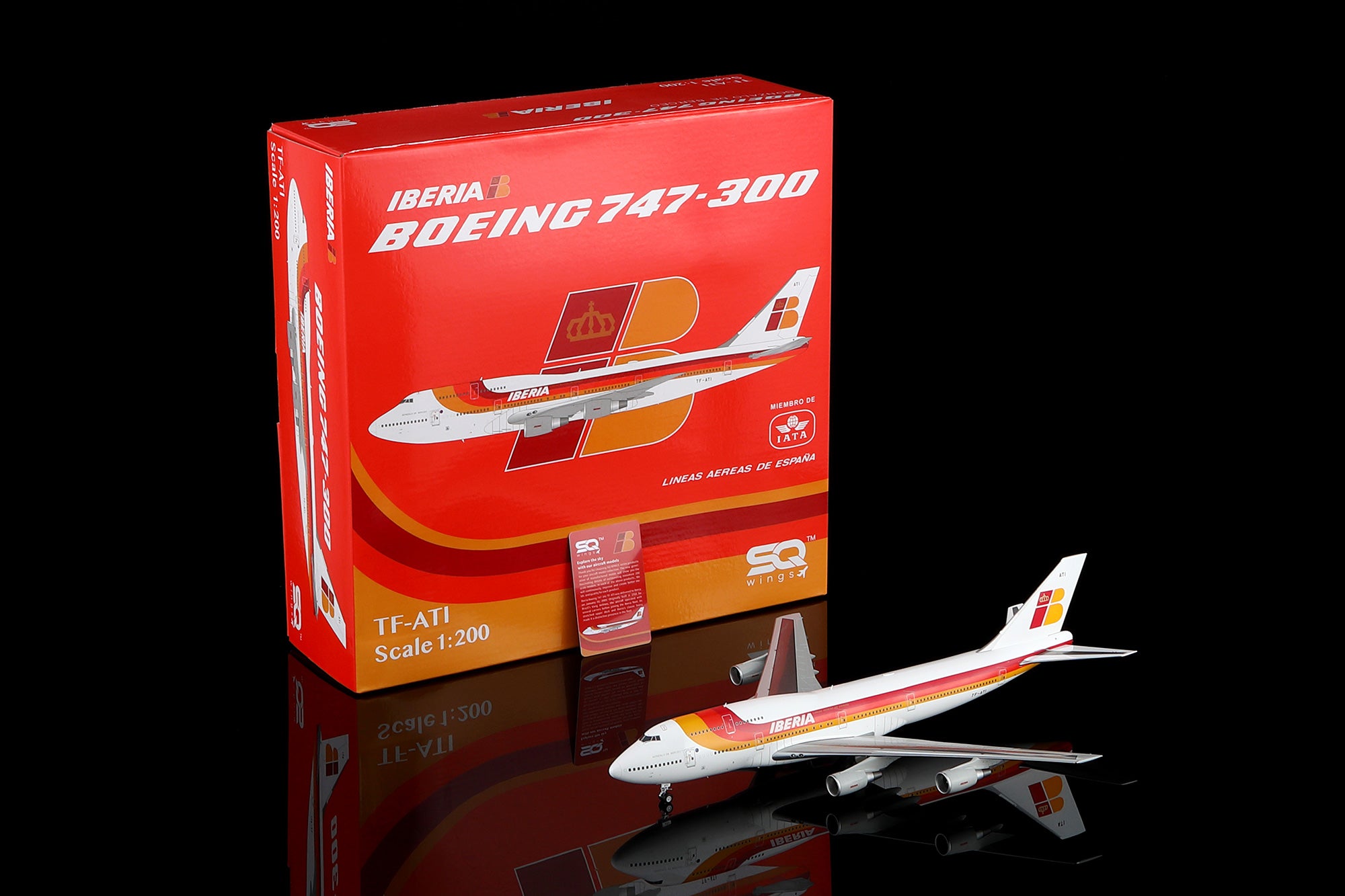 Iberia B747-300 TF-ATI diecast aircraft model